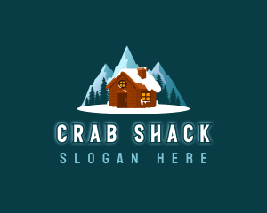 Snow Cabin Lodge logo design