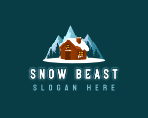 Snow Cabin Lodge logo design