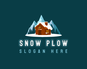 Snow Cabin Lodge logo design