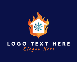 Snowflake - Home Fire Cooling logo design