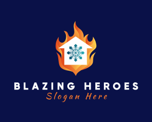 Fireman - Home Fire Cooling logo design