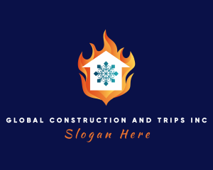 Blaze - Home Fire Cooling logo design