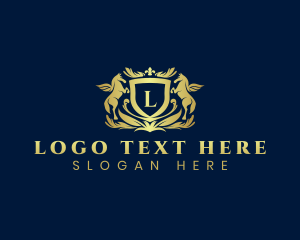 Upmarket - Luxury Pegasus Crest logo design