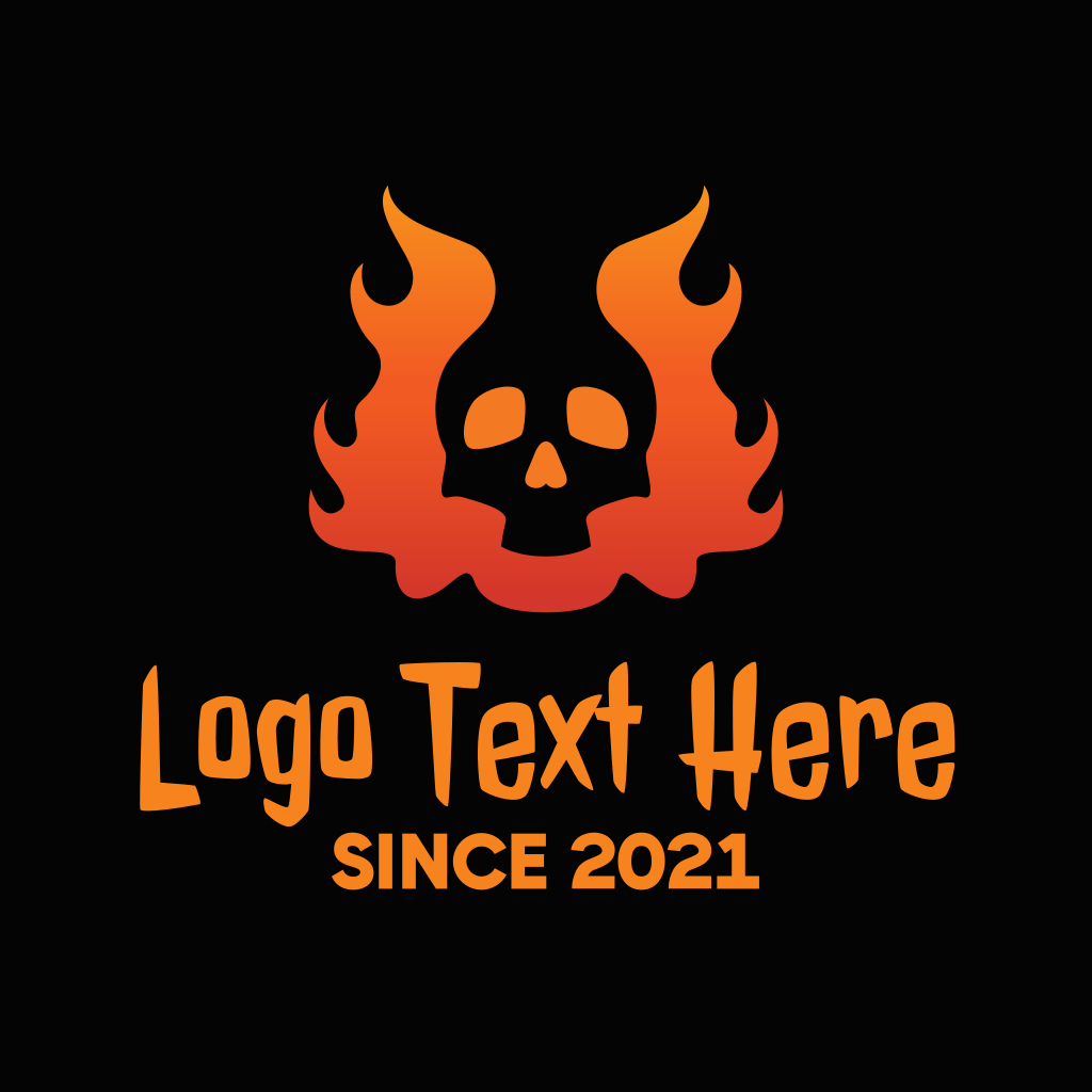 Evil Flaming Skull Logo | BrandCrowd Logo Maker
