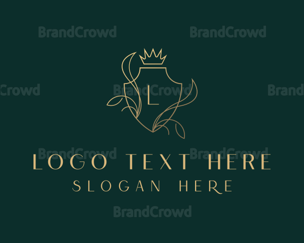 Gold Crown Shield Logo