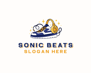 Headphones - Sparkling Sneaker Headphones logo design