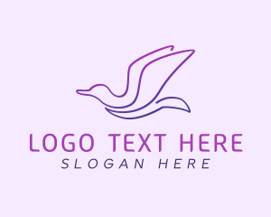 Minimalist - Purple Bird Aviary logo design