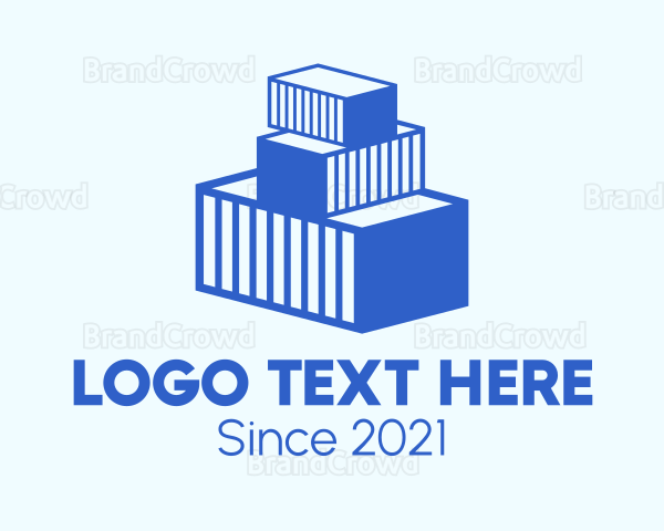 Blue Cargo Container Logo