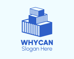 Blue Cargo Container  Logo