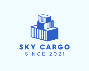 Cargo Container Import logo design