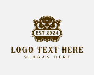 Rodeo - Bull Saloon Bullfighter logo design