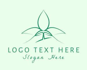 Vegan - Natural Wellness Seedling logo design