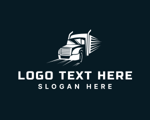 Distribution - Logistics Cargo Truck logo design