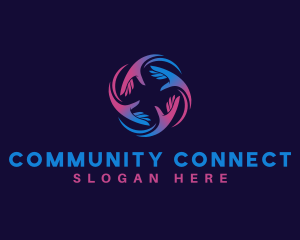 Outreach - Humanitarian Community Hand logo design