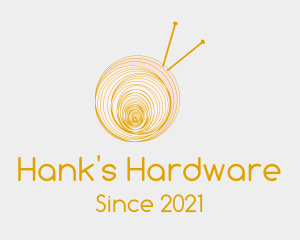 Hank - Golden Yarn Ball logo design