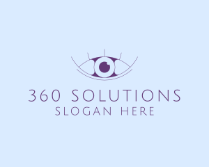 Minimalist Eye & Eyelashes logo design