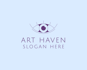 Minimalist Eye & Eyelashes logo design