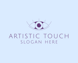 Minimalist Eye & Eyelashes logo design