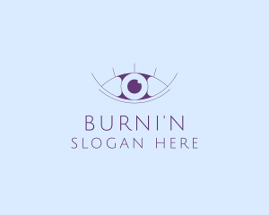 Minimalist Eye & Eyelashes logo design