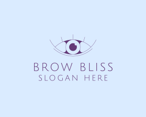 Minimalist Eye & Eyelashes logo design