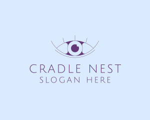 Minimalist Eye & Eyelashes logo design