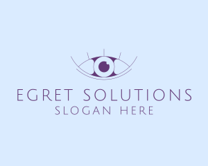 Minimalist Eye & Eyelashes logo design