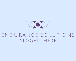 Minimalist Eye & Eyelashes logo design