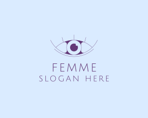 Minimalist Eye & Eyelashes logo design