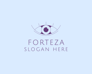 Minimalist Eye & Eyelashes logo design