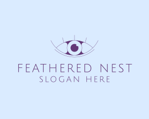 Minimalist Eye & Eyelashes logo design