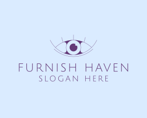 Minimalist Eye & Eyelashes logo design