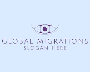 Minimalist Eye & Eyelashes logo design