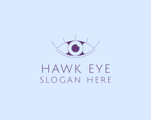 Minimalist Eye & Eyelashes logo design