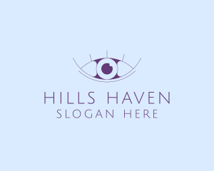 Minimalist Eye & Eyelashes logo design