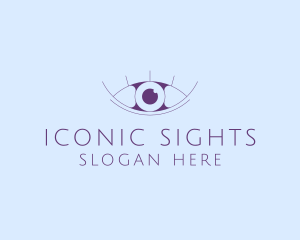 Minimalist Eye & Eyelashes logo design