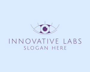 Minimalist Eye & Eyelashes logo design