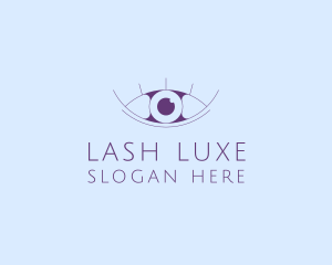 Minimalist Eye & Eyelashes logo design