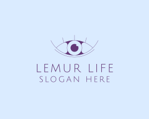 Minimalist Eye & Eyelashes logo design