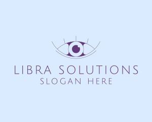 Minimalist Eye & Eyelashes logo design