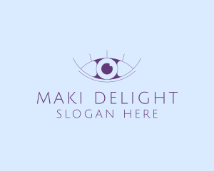 Minimalist Eye & Eyelashes logo design