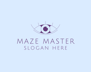 Minimalist Eye & Eyelashes logo design