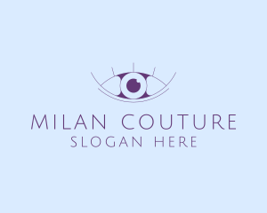 Minimalist Eye & Eyelashes logo design