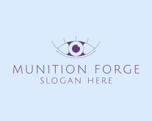 Minimalist Eye & Eyelashes logo design