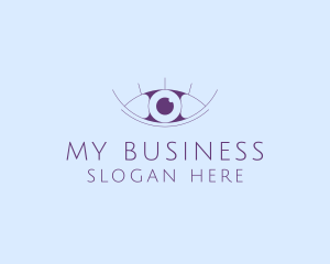Minimalist Eye & Eyelashes logo design