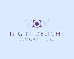 Minimalist Eye & Eyelashes logo design