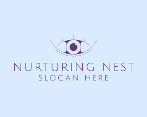 Minimalist Eye & Eyelashes logo design