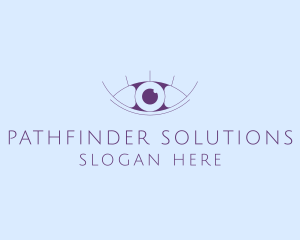 Minimalist Eye & Eyelashes logo design