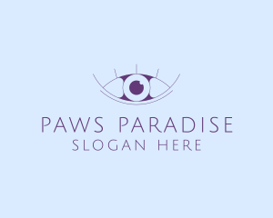 Minimalist Eye & Eyelashes logo design