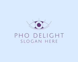 Minimalist Eye & Eyelashes logo design