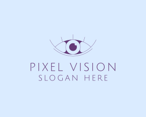 Visual - Minimalist Eye & Eyelashes logo design